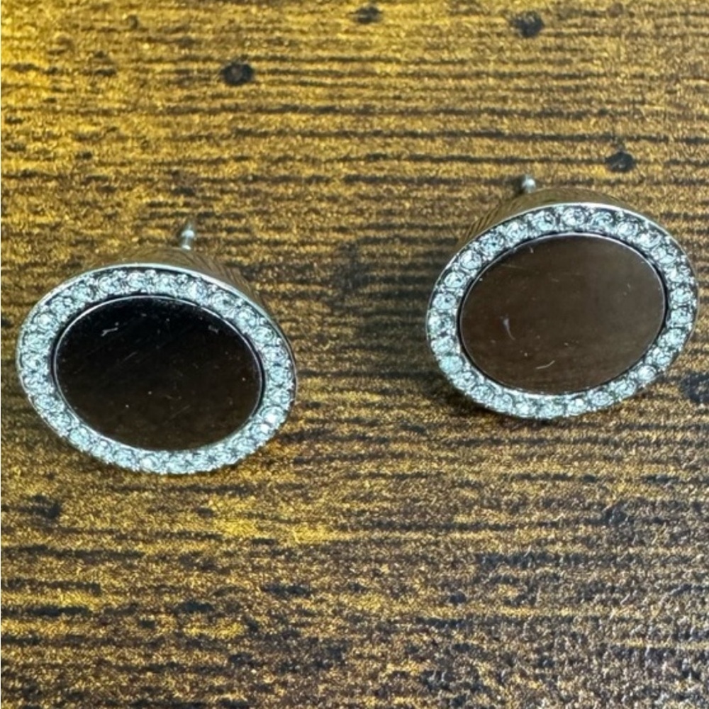 Elegant Michael Kors Silver Stud Earrings - Picture 4 of 6